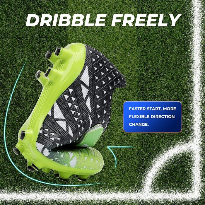 Дитячі футбольні бутси Littleplum: Outdoor Soccer Shoes, 37 EU, Синьо-зелені