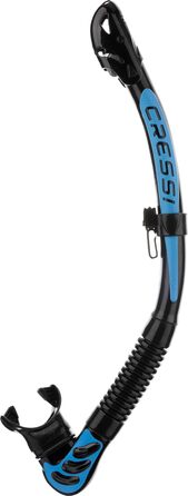 Комплект для дайвінгу Cressi Big Eyes + Alpha U.D., маска і суха трубка, універсальний розмір, чорний/блакитний, для підводного плавання та снорклінгу