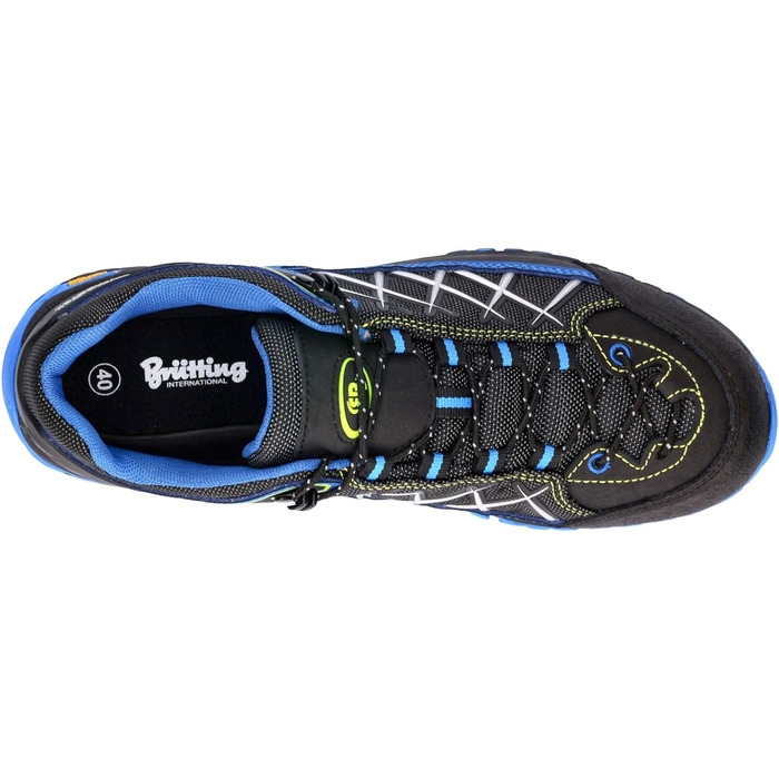 Кросівки для бігу по пересічній місцевості Brütting Unisex Mount Root, 44 EU, чорний, синій, лимонний