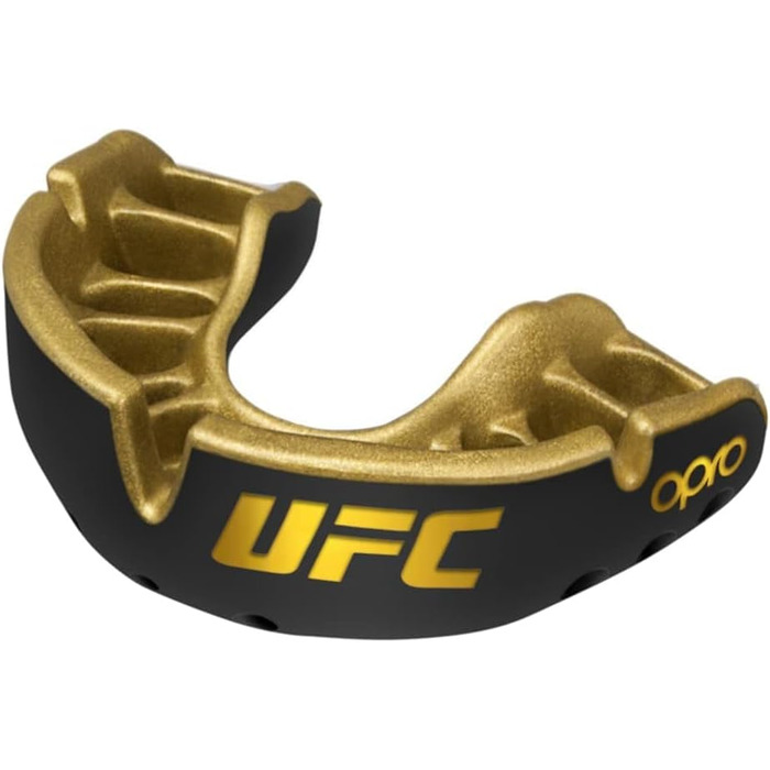 Захисна капа OPRO Gold для боксу, MMA, хокею, лакросу, контактних видів спорту, для дітей до 10 років, чорна/золота, з підвищеним комфортом