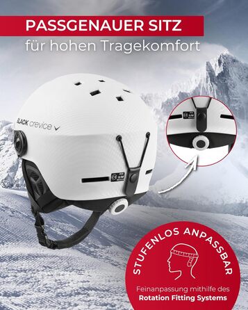 Шолом гірськолижний Black Crevice Arlberg з візором 2 шт. білий/карбон, M/L (58-61)