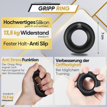 Тренування хватки рук STRABOZZ: набір для зміцнення пальців та передпліччя, регульований під навантаження