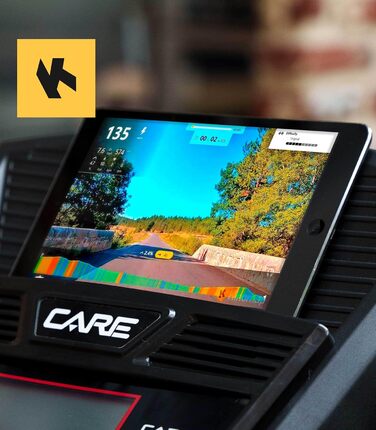 Електрична бігова доріжка Care Fitness CT-5588-2, складна, з нахилом, 16 км/год, 12 програм, сумісна з Kinomap