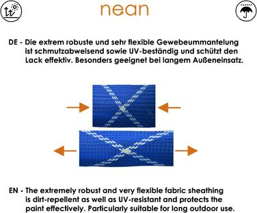 Надійне велозамок Nean з кодом, 6x6x900 мм, сталевий ланцюг, синій