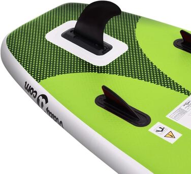 Надувна SUP-дошка для дорослих vidaXL 300x76x10 см, зелена, комплект для серфінгу та падлбордингу