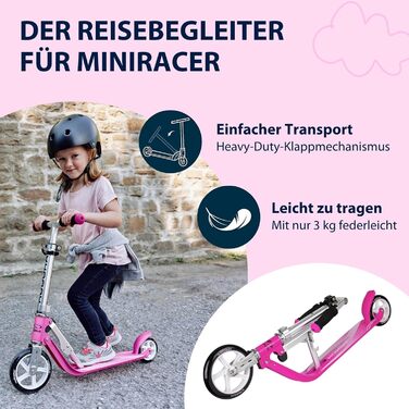 Дитячий алюмінієвий самокат HUDORA Little BigWheel, складаний, регульований, великі колеса, до 100 кг, для дітей від 3 років