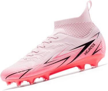 Черевики для футболу чоловічі, високі, професійні. Підліткові, для тренувань, на штучний газон. Футбольні черевики, рожеві, 38 EU