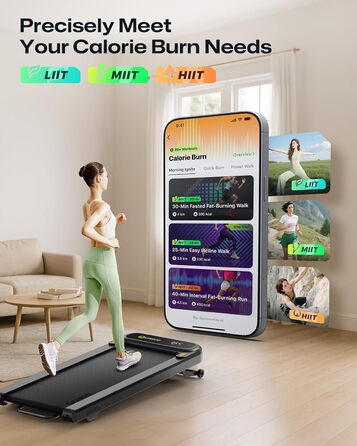Smart Walking Pad [Spacewalk 3S] Чорний: Ходункова доріжка з автоматичним нахилом, 42x108 см, для дому та офісу