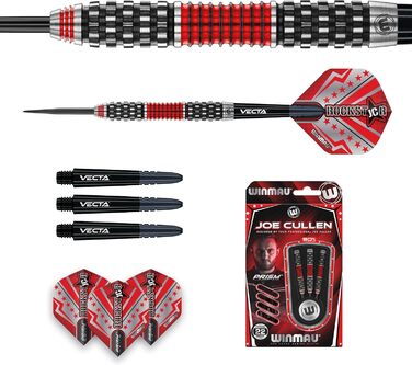 Дротики WINMAU Joe Cullen Rockstar RS 1.0 професійні, вольфрамові, з крилами та стрижнями