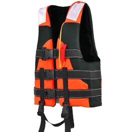 Дитяча жилетка для плавання, безпечна та зручна, для хлопчиків та дівчаток, M (30-50 кг), помаранчевий колір