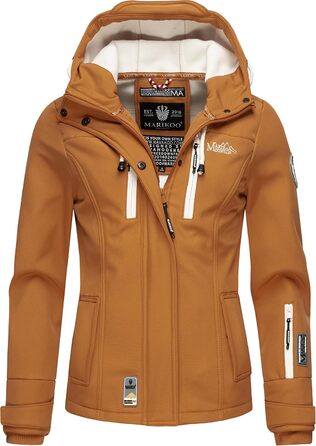 Жіноча демісезонна куртка-софтшелл MARIKOO з капюшоном, колір Caramel Brown, розмір XXL