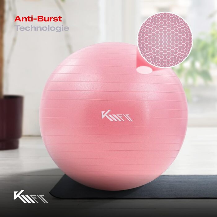 Фітбол 65 см Pezziball для фітнесу, йоги, офісу | Без BPA, з насосом | Стійкий до вибуху