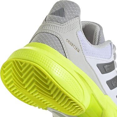 Жіночі тенісні кросівки adidas CourtJam Control 3 для глини, 42 EU, білий/металік/лимонний