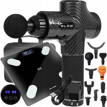 Перкусійний масажер для тіла Massage Gun 200W: для ніг, шиї та спини + 10 насадок