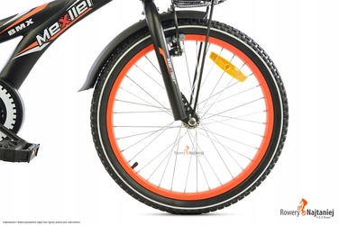 Дитячий велосипед Mexller BMX 20 дюймів, синій, з додатковими колесами