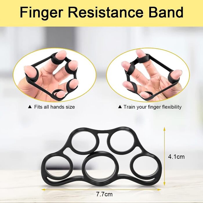 Набір для тренування рук Vicloon (5 шт.): фінгер-тренажер, тренажер зап'ястя, силовий хват, регульований хват, для зняття стресу