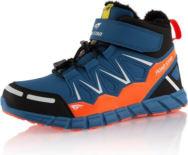 Черевики для ходьби жіночі та чоловічі, зимові, з утеплювачем, кольори: синій, помаранчевий, розмір 43 EU