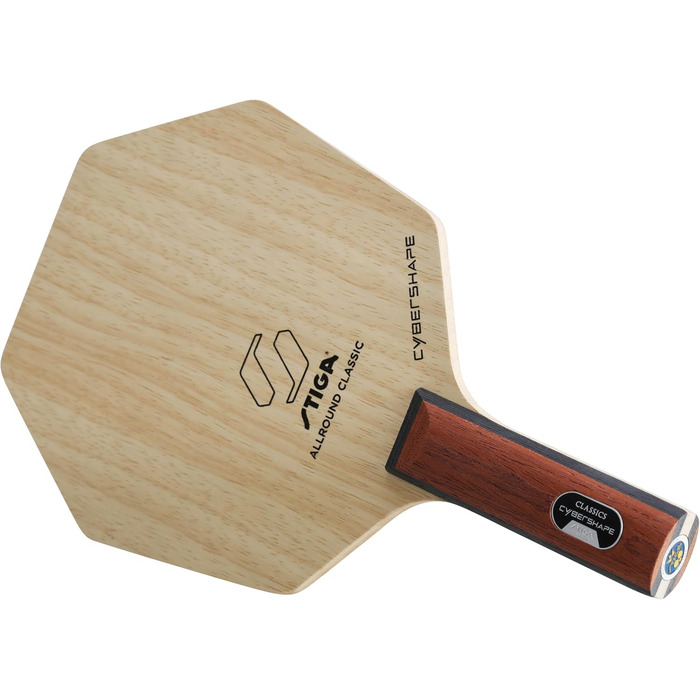 Настільна ракетка STIGA Allround Classic Cybershape, 5-шарова, легка, для атакуючої гри, зручною прямою ручкою