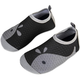 Дитячі шльопанці для плавання WateLves: антиковзкі шльопанці для басейну та пляжу для дівчаток та хлопчиків, 20/21 EU, Black Ash