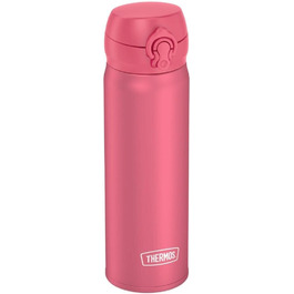 Термос-бутилка Thermos Ultralight 500 мл, глибокий рожевий, нержавіюча сталь, ізоляційна, кришка Safe Flow, тримає тепло 10 год/холод 20 год, можна мити в посудомийці, BPA-free