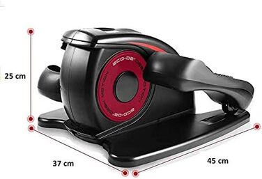 ECODE® Електричне міні-велотренажер еліптичний з LED-дисплеєм, педалі з асистенцією, 20 рівнів навантаження, 5 функцій, пульт дистанційного керування ECO-804