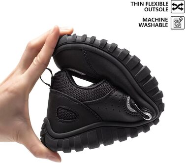 Взуття для бігу HOBIBEAR | Кросівки для трейлраннінгу з широкою передньою частиною | Чорні (43 EU)