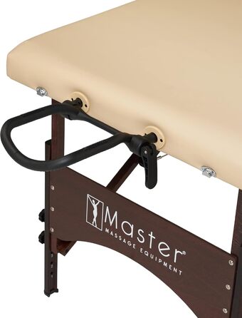 Масажний стіл Master Massage Argo 71 см, складаний, портативний, з ніжками з горіхового дерева, для терапії та краси, у комплекті з сумкою