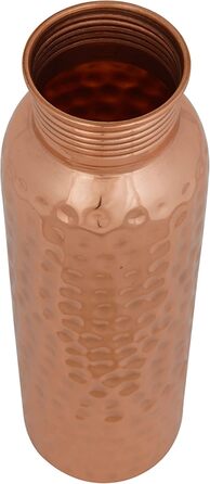 Куперна пляшка для води, 1000 мл, з кришкою та сумкою, витікає захищена, для йоги та офісу (1 шт., натуральний мідь)