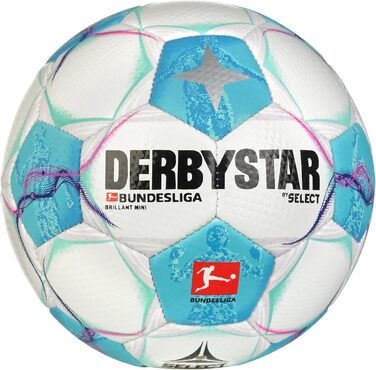 М'яч для футболу Derbystar Bundesliga Brillant Mini (білий/синій)