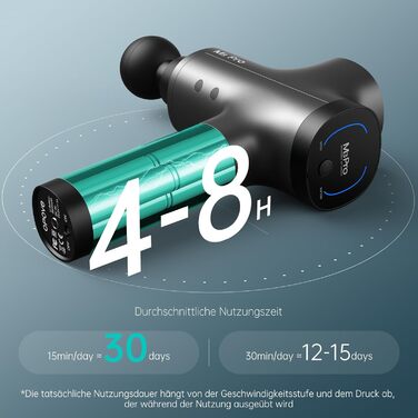 Масажний пістолет OPOVE M3 Pro 2, 2500 об/хв, LED-дисплей, для зняття м'язового болю, світло-сірий