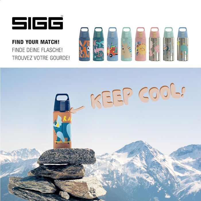 Термос-бутилка SIGG Shield ONE для дітей, ізольована, 0,5 л, для газованих напоїв, герметична, легка, BPA-free, дизайн Rawsome