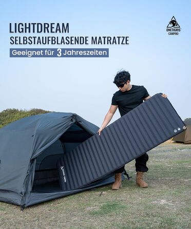 OneTigris LIGHTDREAM килимок самонадувний туристичний, 5 см, для кемпінгу, трекінгу, автопоїздок (R-value 4.5)