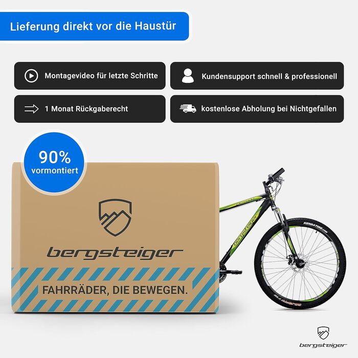 Гірський велосипед Bergsteiger Detroit 29 дюймів, дискові гальма, 21-швидкісна Shimano, амортизаційна вилка з блокуванням, для хлопців і чоловіків, червоно-сірий (матовий), підходить від 170 см