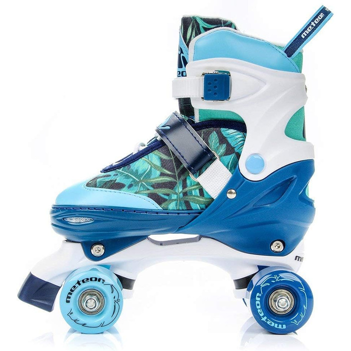 Роликові ковзани Meteor Retro Rollschuhe – стиль 80-х для дітей. Quad skate, 5 кольорів, регульований розмір 39-42 (Flora)