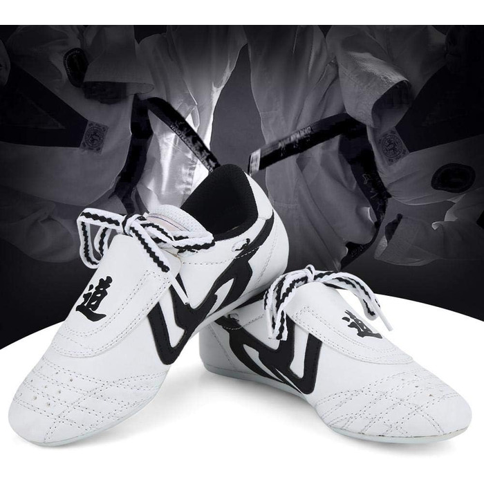 Взуття для Таеквондо Keenso: дихаючі шкіряні кросівки з гуми для бойових мистецтв, легкі, розмір 31 EU