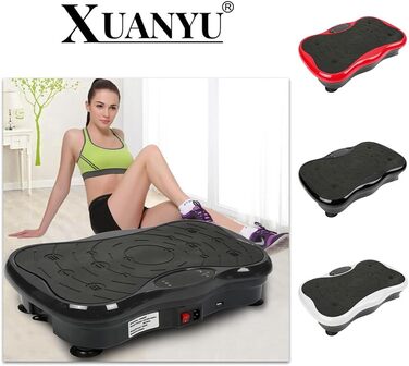 Вібраційна платформа LCD з Bluetooth та USB – Power Plate для фітнесу, для тренувань всього тіла, схуднення та нарощування м'язів, домашні тренування з пультом дистанційного керування (Чорний)