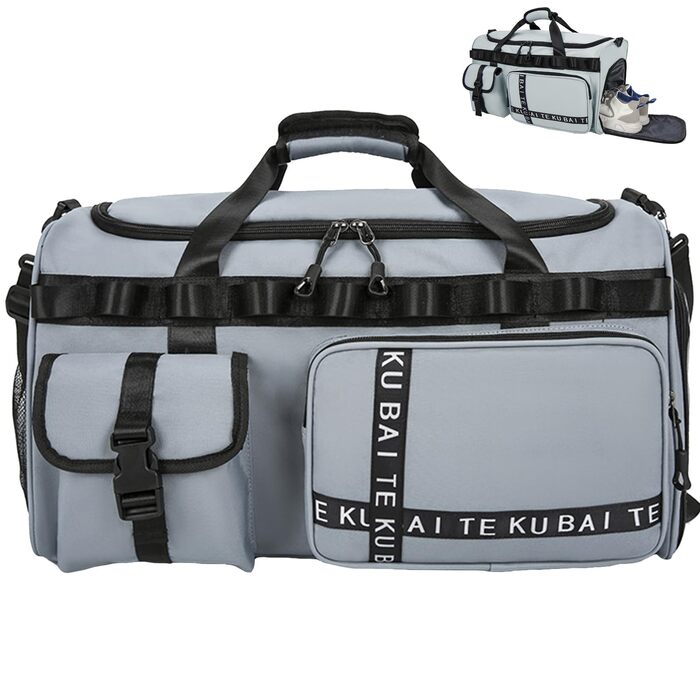 Спортивна сумка для подорожей унісекс 65Л, водонепроникна дорожня сумка з відділенням для взуття та мокрих речей, велика сумка для фітнесу та спорту (Cyan)