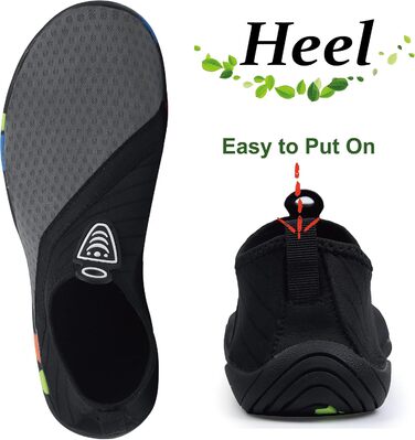 Шкарпетки для плавання унісекс, чоловічі та жіночі, легкі, дихаючі, швидковисихаючі аквашузи (42 EU, сірий)