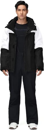 Чоловіча куртка G NOWING для сноубордингу та лижного спорту, водонепроникна, білий + білий (XXL)