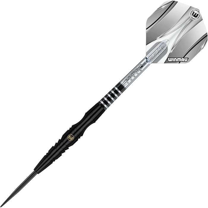 WINMAU Sniper Black професійний вольфрамовий дартс-набір з оперенням і стрижнями