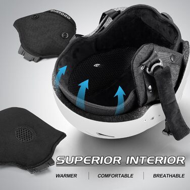 Шолом для сноуборду та лиж Odoland, легкий гоночний шолом з візором, для чоловіків та жінок, розмір S (52-55 см), колір хакі