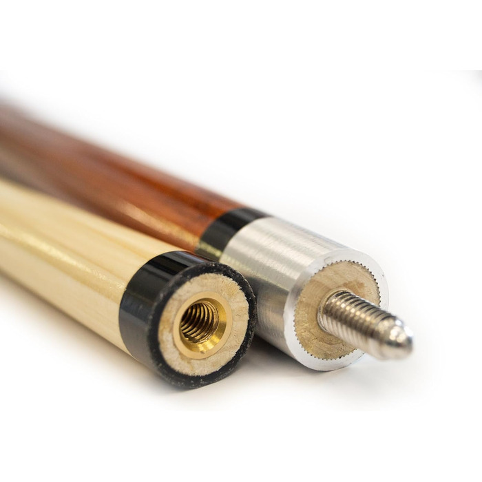 Більярдний кий Winsport Shooter Billardqueue з акацієвого дерева, преміум якість, 147 см, 2-TLG, з клеєвим або гвинтовим шкіряним наконечником 12,5 мм/12 мм, нержавіюча сталь