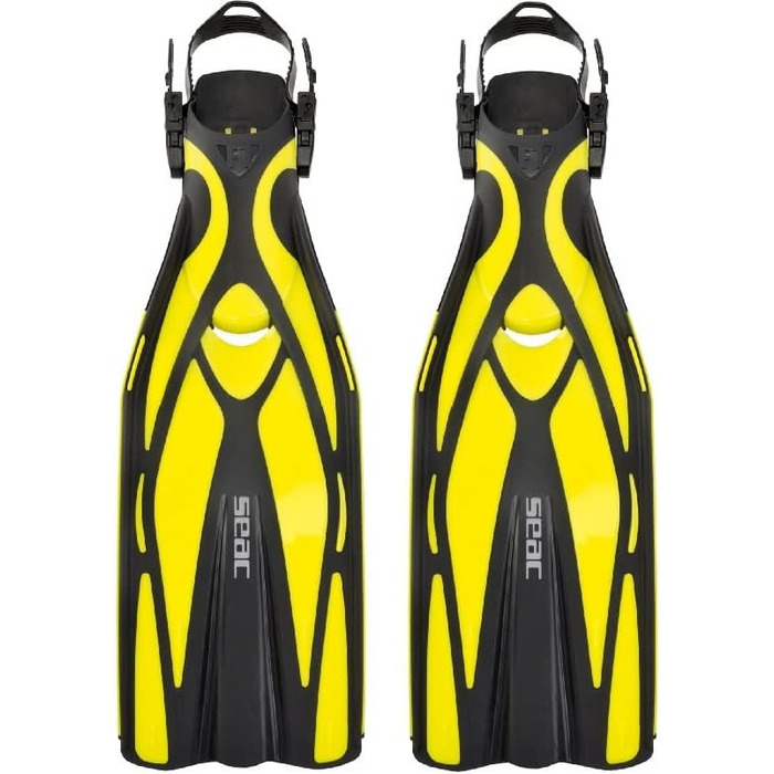 Ласти для дайвінгу SEAC F1, ультралегкі (730 г), регульовані, жовті (37/39)