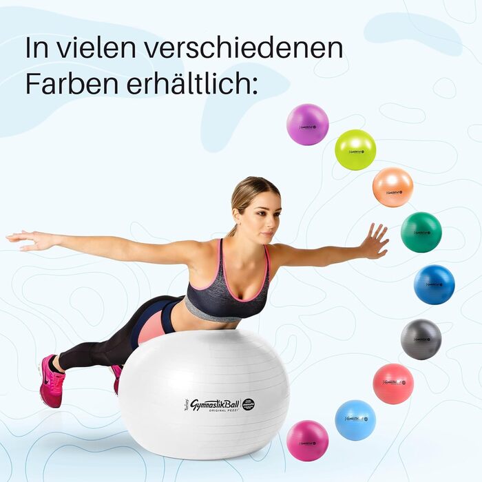 Фітбол Pezziball MAXAFE 75 см з підставкою та насосом, мідний, для фітнесу та йоги