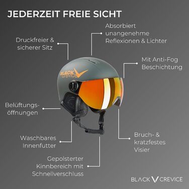 Дитячий лижний шолом Black Crevice Leogang з візором, пілотний стиль, для хлопчиків і дівчаток, регульований розмір XS (52-54 см), білий глянцевий/рожевий, дихаючий, для сноуборду