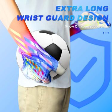 Воротарські рукавички для футболу, Максимальне зчеплення, Розміри 6/7/8/9/10, Міцні, для чоловіків, хлопців, юнаків, дорослих та дітей, Американський футбол