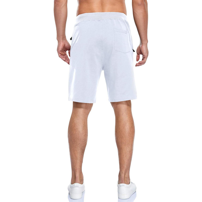 Чоловічі шорти для бігу та тренувань, бавовна, 2 шт. в упаковці (чорний/світло-сірий)