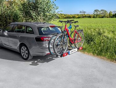 Велосипедний багажник EUFAB CROW BASIC для 2 велосипедів (E-bike), на фаркоп, частково зібраний, чорний