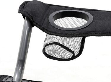 Крісло для кемпінгу SONGMICS XL, розкладне, з м'яким сидінням, широке та зручне, міцна конструкція, вантажопідйомність 150 кг, чорне, 101 x 68 x 106 см