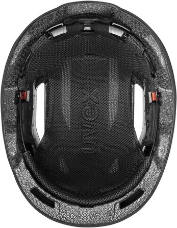 Велосипедний шолом uvex Urban Planet LED, чорний матовий, для жінок і чоловіків, 58-61 см, екологічний